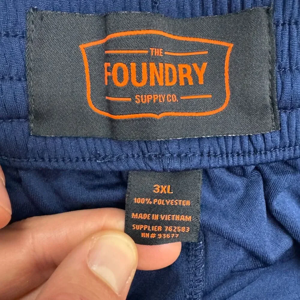 The Foundry Supply Co Basketball Shorts Mens 3XL Navy Blue Athletic Activewear